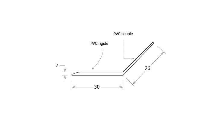 Joint incliné coextrudé pour portail coulissant